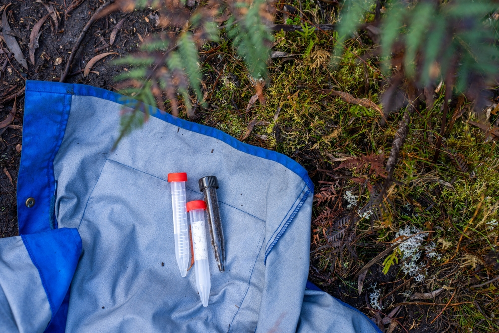 Water and soil sampling at a construction site